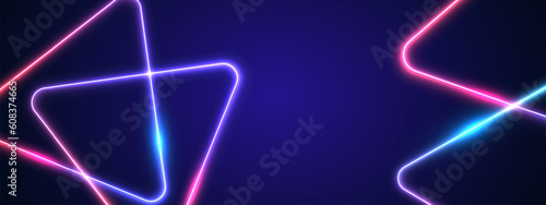 Abstract glowing neon lights background vector.