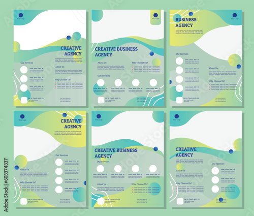 Corporate Business Flyer poster pamphlet brochure cover design layout background, two colors
scheme, vector template in A4 size - Vector