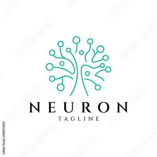 Neuron logo design vector illustration