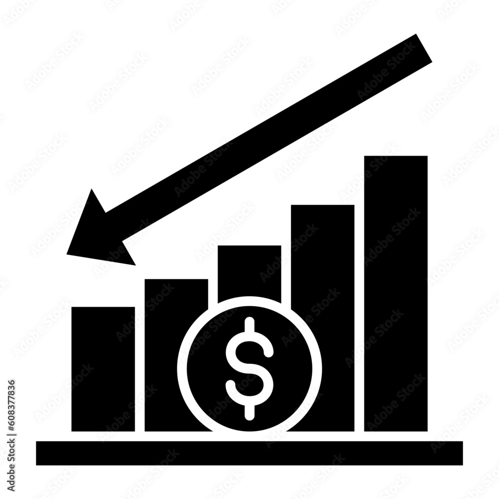 Loss Chart Icon Loss Chart Icon