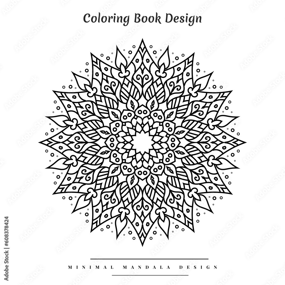 Obraz premium Beautiful circular pattern islamic mandala for henna, mehndi, tattoo, decoration coloring book design.