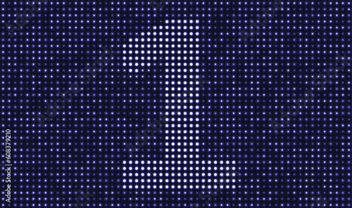 Vector Led screen. Television texture. Pixel background. Lcd monitor. Digital display. Blue TV videowall. Electronic diode effect. Projector grid template with points. Glitch, bug, pixels