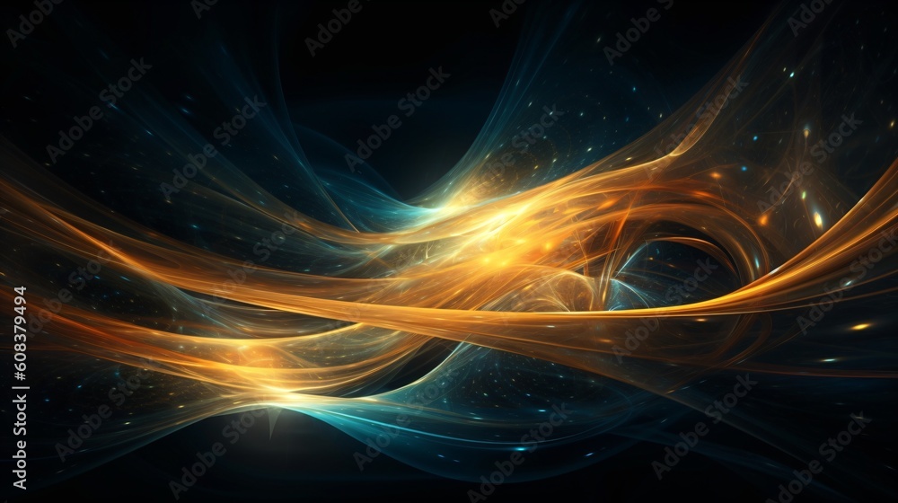 Abstract futuristic backgrround with glowing neon lights. Lines and curves. Generative AI Abstract futuristic backgrround with glowing neon lights. Lines and curves. Generative AI