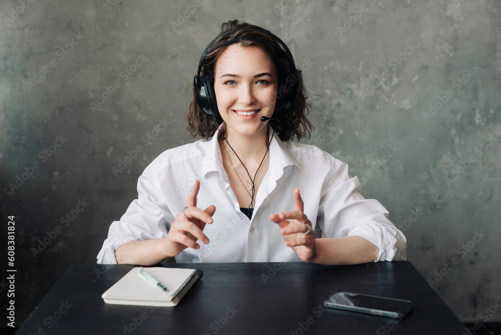 Online Collaboration in Action: Businesswoman Participating in Video Conference from Home or Office - Emphasizing Remote Work and Digital Communication Online Collaboration in Action: Businesswoman Participating in Video Conference from Home or Office - Emphasizing Remote Work and Digital Communication