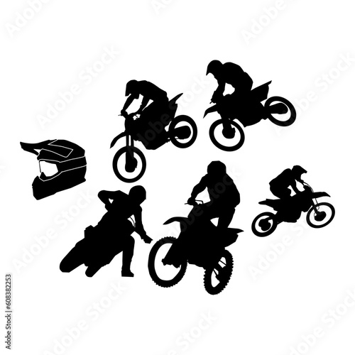 Motocross silhouette vector 