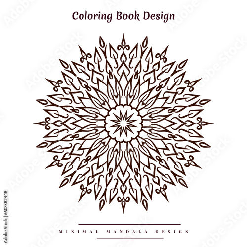 slamic minimal cultural floral pattern mandala for henna, mehndi, tattoo, decoration coloring book design.