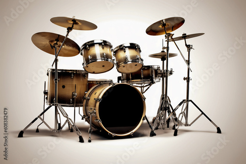 Brown Drumkit with pleasant lightning and soft background