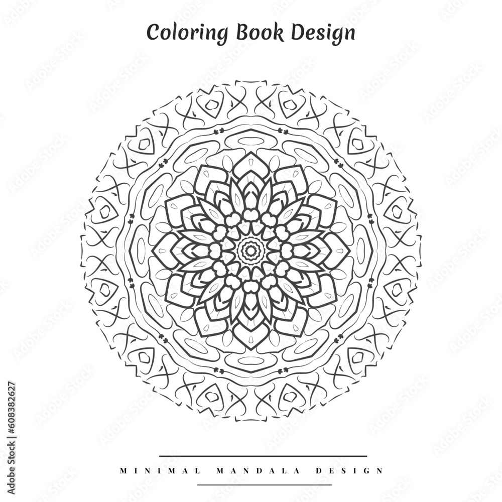 Print Crative Islamic cultural floral pattern mandala for henna, mehndi, tattoo, coloring design.
