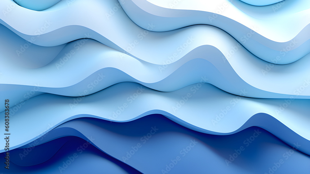 Abstract 3D blue wave background Abstract 3D blue wave background