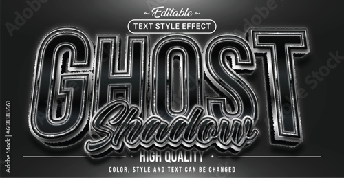 Editable text style effect - Ghost Shadow text style theme.