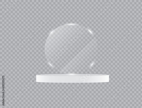 Vector statuette, glass award winner.