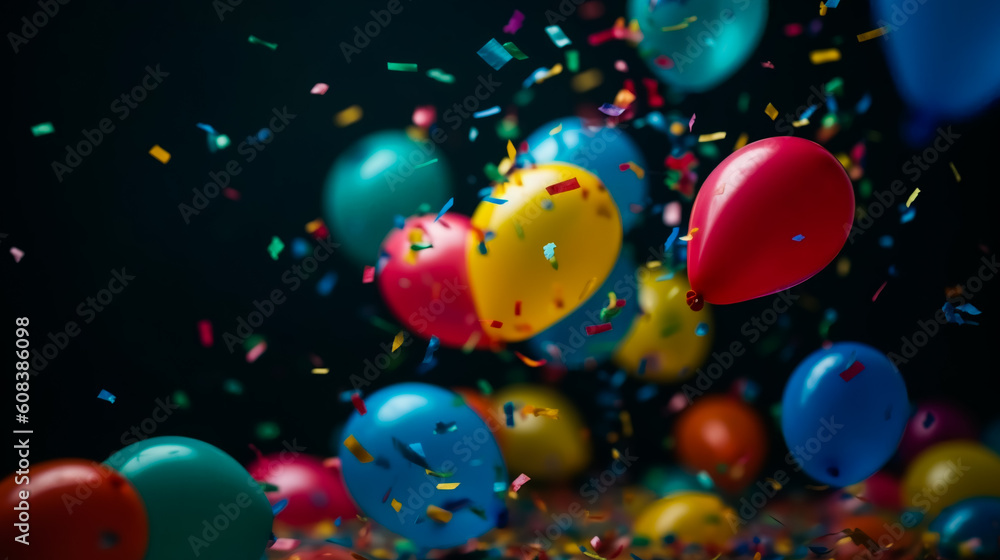 Joyful Balloon Blast .AI Generated Joyful Balloon Blast .AI Generated