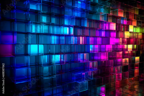 Wallpaper Mural Modern Mosaic. Glass Mirage.  Gleaming Glass . Generative AI Torontodigital.ca