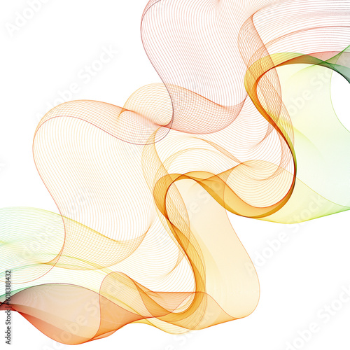 Abstract smooth color wave vector. Curve flow blue motion illustration. Smoke design. Vector lines. EPS 10