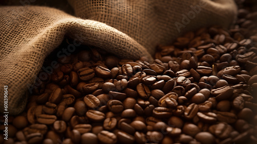 coffee beans in sack © Jimy