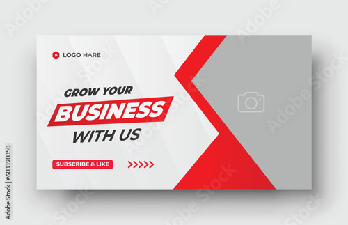 YouTube video thumbnail design and web banner template	