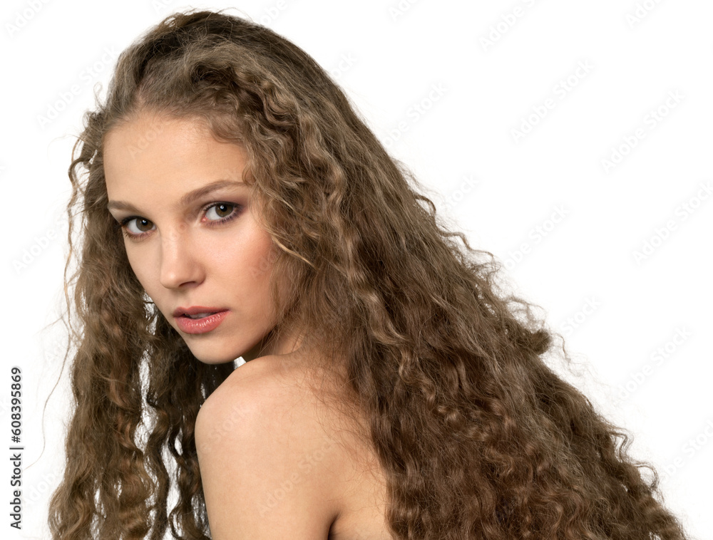 beautiful young girl with long curly hairs beautiful young girl with long curly hairs