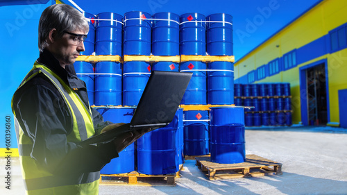 Warehouse worker. Man with ...
