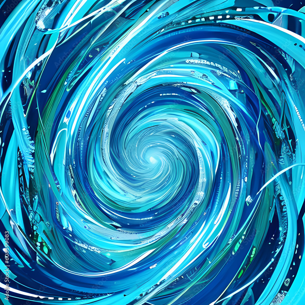 Swirling whirlpool of blue and green abstract background creating a sense of motion and fluidity
Swirling whirlpool of blue and green abstract background creating a sense of motion and fluidity