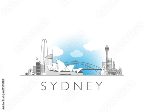 Photography Sydney city Australia cityscape illustration skyline drawing