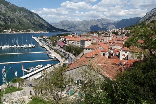 Ancient buildings in Kotor by Boka  Montenegro. Kotor is a beautiful historic city on the Unesco list.  
