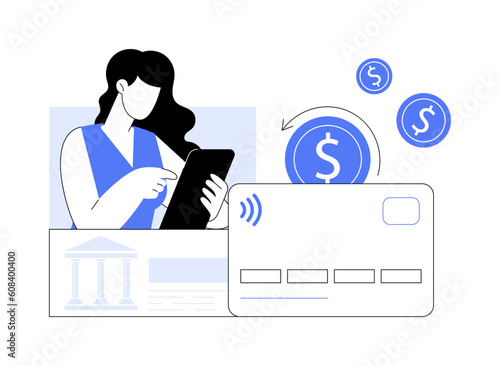 Chargeback abstract concept vector illustration.