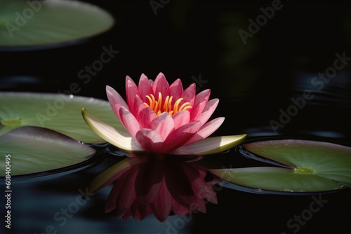 Lotus Flower or Water Lily Floating on water .AI