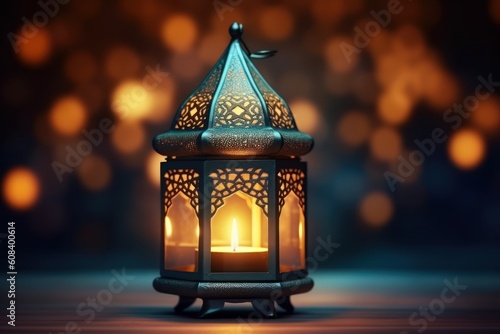 Ramadan celebration background illustration. Generative AI