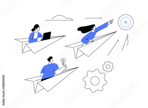 Business leadership abstract concept vector illustration.