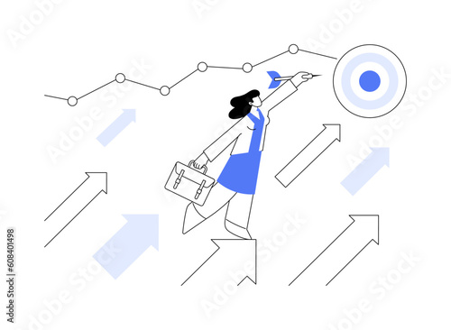 Business ambition abstract concept vector illustration.