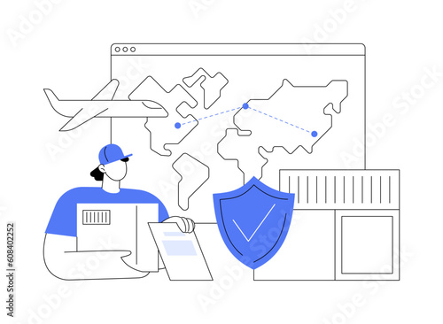 International shipment abstract concept vector illustration.