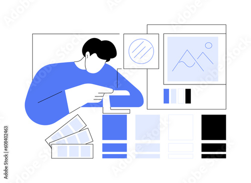 Pre-press printing abstract concept vector illustration.