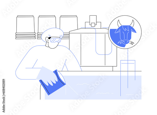 Milk inoculation abstract concept vector illustration.