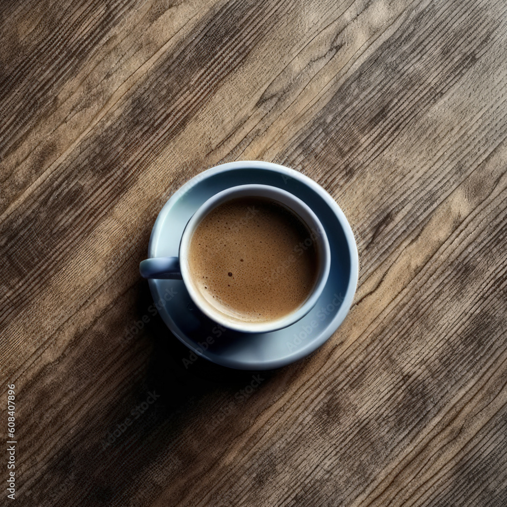 cup of coffee on wooden table cup of coffee on wooden table