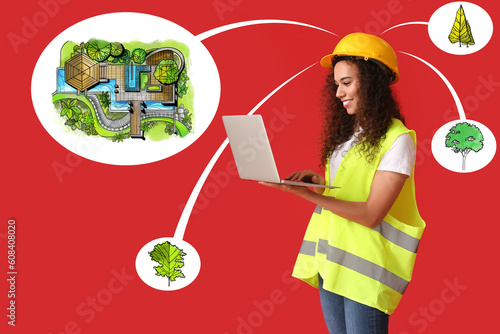 African-American female lan...