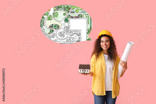 African-American female lan...