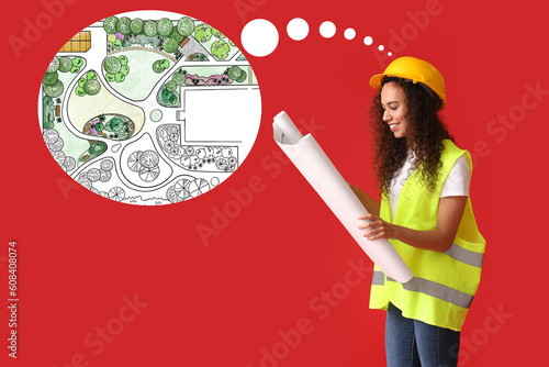 African-American female lan...