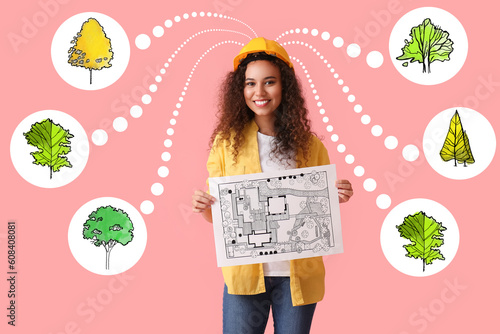 African-American female lan...