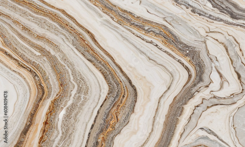 Vector background. White marble with gold, silver, beige, gray, pink veins, wavy texture. Stone cut. Detailed background.