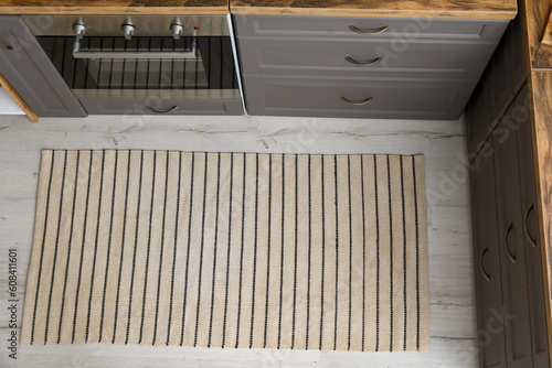 Wallpaper Mural Stylish rug on floor in modern kitchen Torontodigital.ca