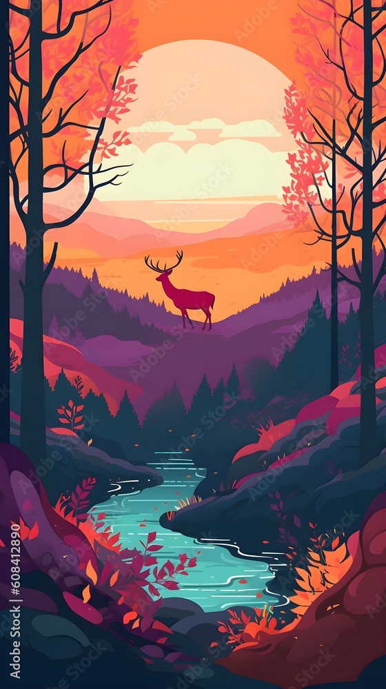 Vibrant and captivating vector artwork that celebrates the beauty of nature. 