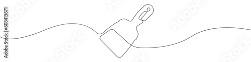 Spatula icon line continuous drawing vector. One line Construction trowel icon vector background. Spatula icon. Continuous outline of a Spatula icon.