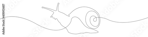 Snail icon line continuous drawing vector. One line Snail icon vector background. Snail icon. Continuous outline of a Snail icon.