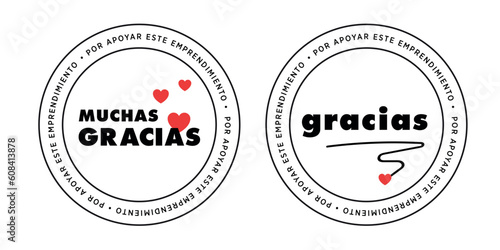 muchas gracias tipografía