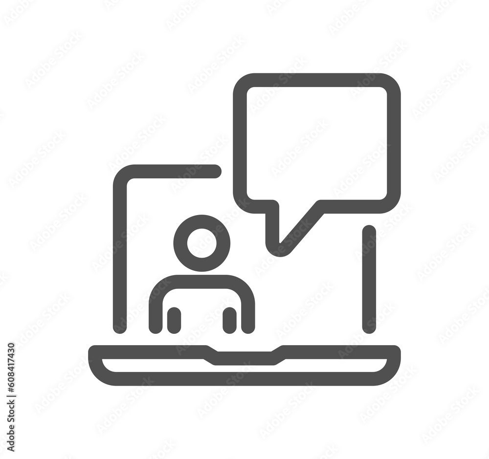 Online education related icon outline and linear symbol. Online education related icon outline and linear symbol.