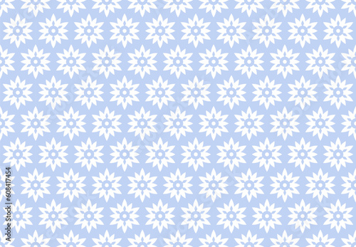 Abstract Seamless Blue Geometric Pattern.