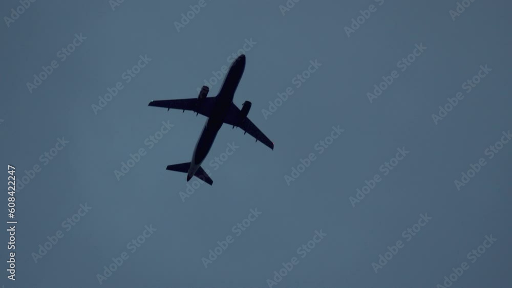 Passenger jet in the sky