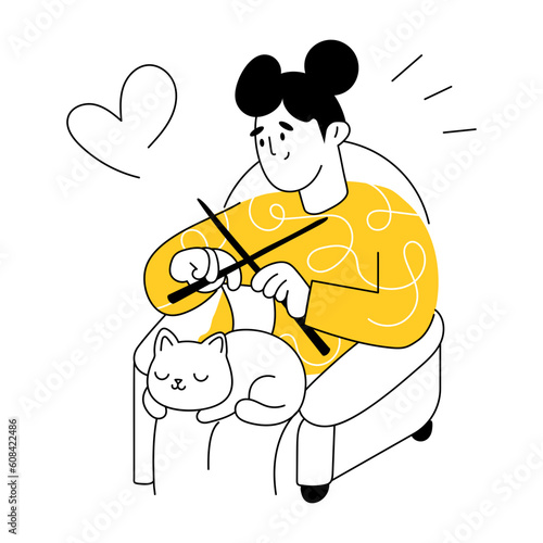 Mom Knitting