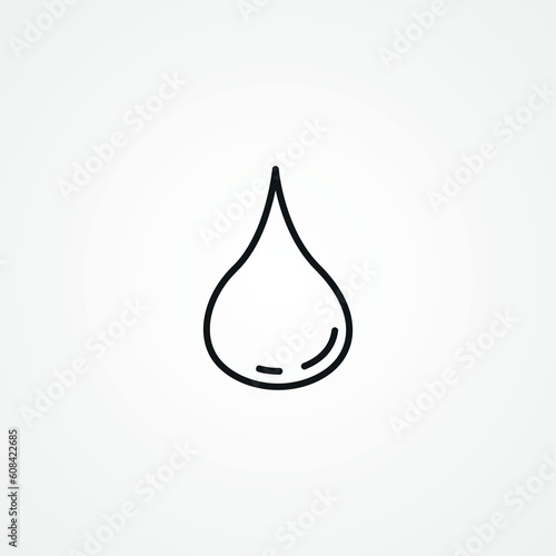 drop line icon. Water drop icon.