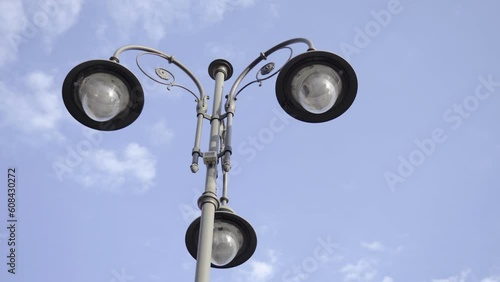 City lights with three bulbs